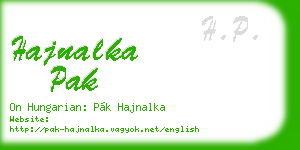 hajnalka pak business card